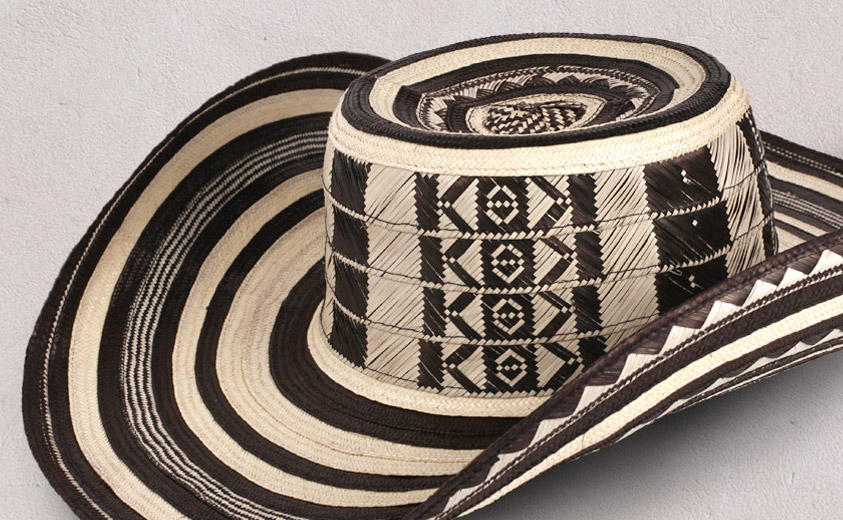 Traditional hats from Colombia called sombrero aguadeno and