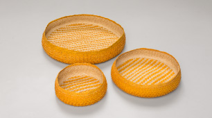 Cestos elaborados por artesanos vinculados al Laboratorio de Innovación y Diseño del Tolima