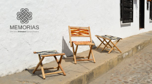 Imagen ilustrativa de Memorias, Mercado Artesanal Santandereano con tres sillas tejidas en fique