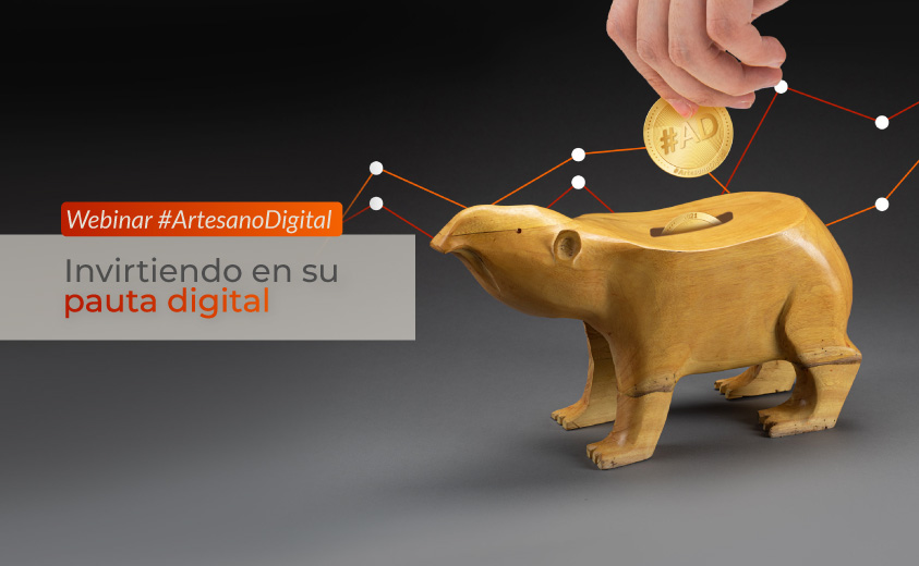 Imagen ilustrativa del webinar Invirtiendo en pauta digital con la foto de un tapir elaborado en madera