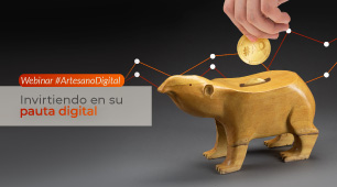 Imagen ilustrativa del webinar Invirtiendo en pauta digital con la foto de un tapir elaborado en madera