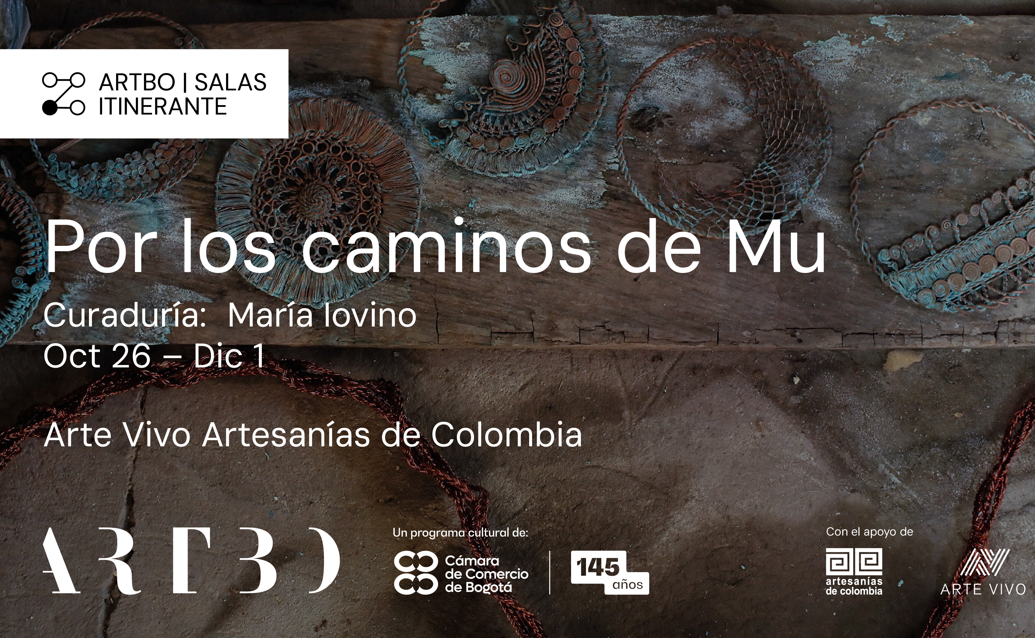 Exposición de arte, Por los caminos de Mu, artesanía Muisca, Claustro de las Aguas, exposición de artesanías, museos Bogotá