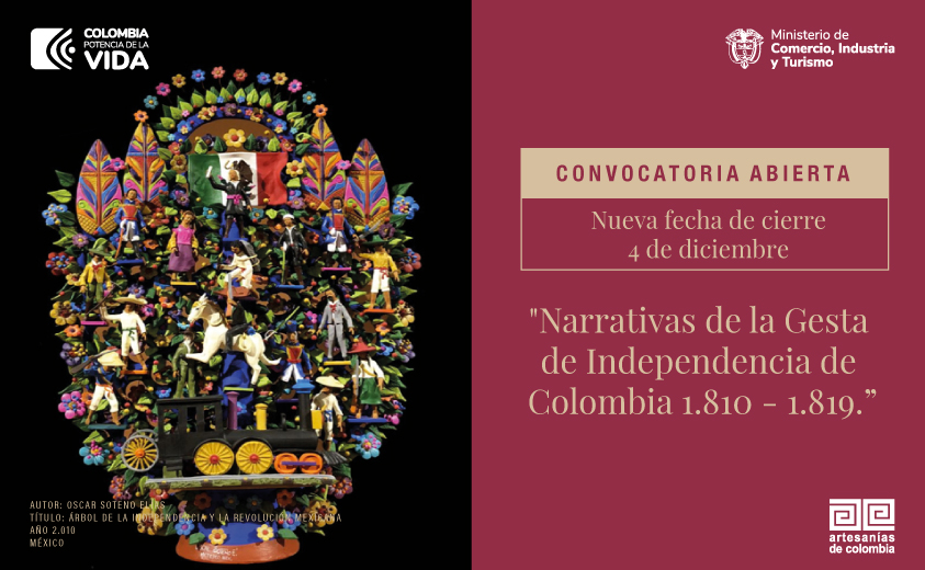 Convocatoria para artesanos colombianos Exposición de Independencia