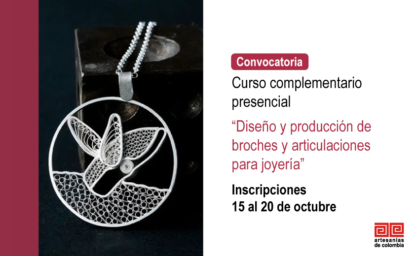 Curso complementario presencial: Diseño y producción de broches y articulaciones para joyería