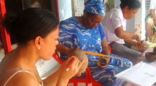Artesanías en Coco, comunidades de la Boquilla Cartagena