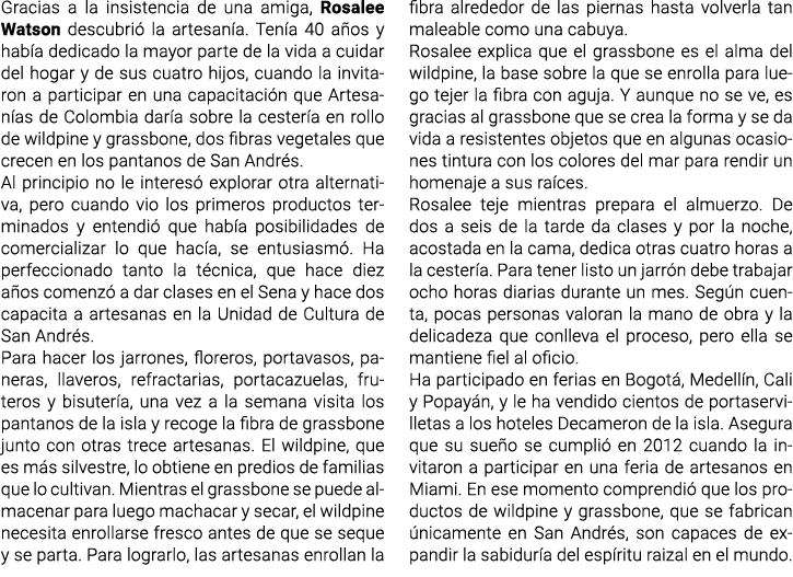 Gracias a la insistencia de una amiga, Rosalee Watson descubrió la artesanía. Tenía 40 años y había dedicado la mayor...