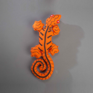 LAGARTIJA, TELA POPELINA, NARANJA CAFÉ