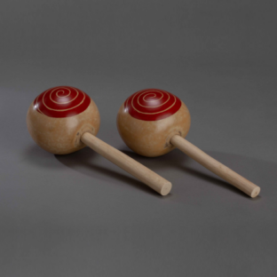 PAR DE MARACAS ESPIRAL TERRA